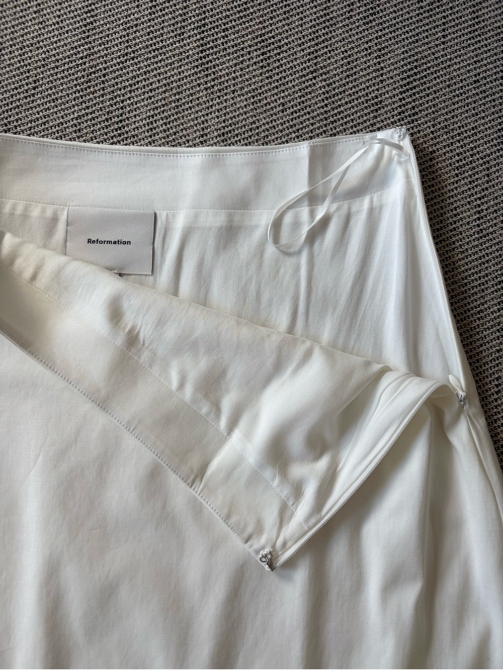NEW Reformation Jordan Two Piece Short Sleeve Skirt Set Cotton White | US 4 UK 8 - Picture 13 of 16